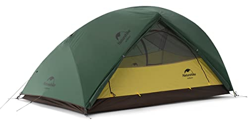 Naturehike Star-River Tenda Ultraleggera 2 Persone 4 Stagioni Tessuto in Silicone 210T Doppi Strati Tenda (210T Verde Foresta)