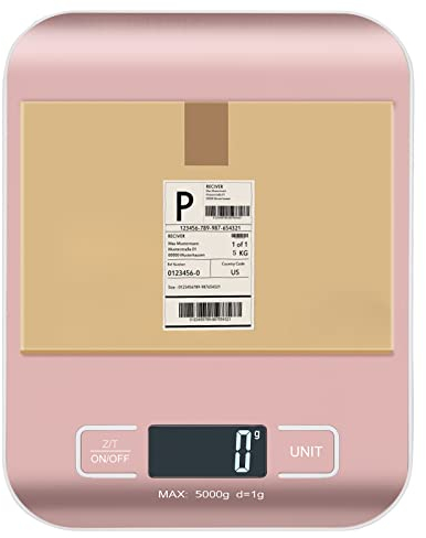 Selegere Digital Kitchen Scales,Professional Food Weighing Scales with LCD Display,Precision up to 1 g (Rose Gold)