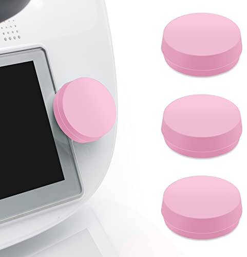 3PCS Silikon Hülle kompatibel mit Thermomix TM6 Schalter, Staubdicht Schutzhülle Zubehör für TM6 Küchenmaschinen Schalter Schutz und Dekor, Rosa