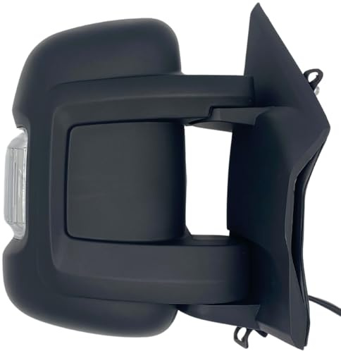 Spieg Außenspiegel Rechts Kurzer Arm für Fiat Ducato, Peugeot Boxer, Citroën Jumper 2006-2023 Manuell Einklappbar, Schwarz, 8 PIN