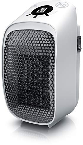 Brandson - Heizlüfter energiesparend leise - für die Steckdose - Keramik Heizung mit Thermostat - Überhitzungsschutz - Steckdosen Heizlüfter Heizstrahler Heizung klein - Badezimmer Schlafzimmer Büro