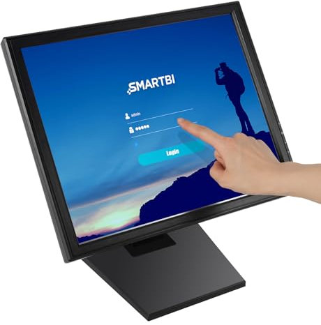 Dekltus Monitor LCD touch screen da 17, monitor touch screen VGA, USB, portatile, per caffè, panetterie, supermercati e ristoranti
