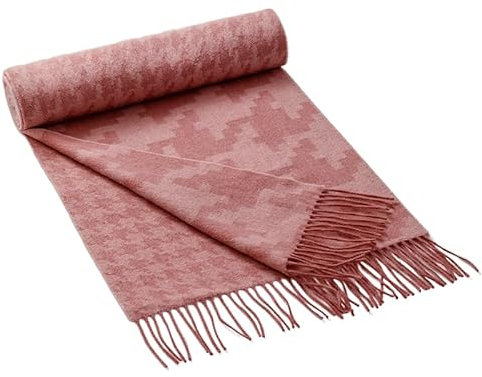 EILJSF 190 * 35CM Rosa Braun Boho Frauen Schals Winter Weicher Wollschal Weicher Warmer Schal Wolle Halstücher Damen Winterschals