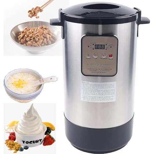 MáQuina Para Hacer Yogur EléCtrica, Yogurtera ProbióTica, FáCil De Limpiar, Pantalla TáCtil Inteligente, Apta Para Incubadora De Yogur Casera,12L