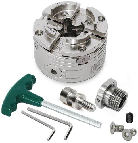 BMTURNING 4” Self-Centering Four-Jaw Universal Chuck for Spindle and Faceplate Work for Woodturning Lathe, Compatible with Super NOVA2, G3 Nova.