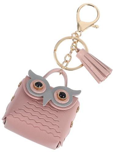 VALICLUD Niedliche Eulen Münzgeldbörse Aus Kunstleder Mit Schlüsselanhänger Weiches Material Multifunktional Für Frauen Und Kinder Taschenanhänger Für Rucksack Und Handtasche