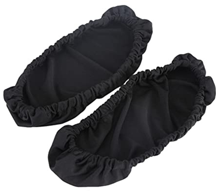 Baxnore Coperture per braccioli, sedia da ufficio in poliestere elastico protezione con comfort termico, copertura di bracciale universale per sedie da banco (NERO)