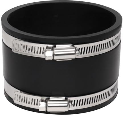 alwaiiz Raccord de tuyau en caoutchouc flexible Ø 100 mm intérieur, manchon en caoutchouc avec colliers en acier inoxydable, raccord de tuyau pour tuyau de ventilation, filtre à charbon
