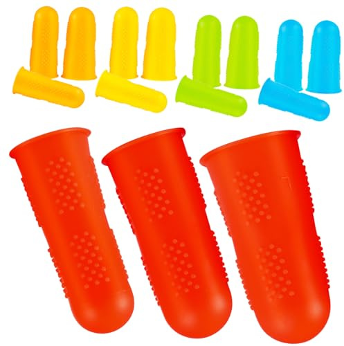 VERDANVERSE Silicone Finger Protectors Finger Sleeves 15 Pcs Cut Resistant Covers Sewing Crafts Needlework Ironing Safety Gloves