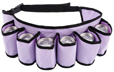 Porte canette bière,Ceinture de bière Porte-bière Portable,Ceinture de Boissons canettes de bière Ceintures étui de bière pour Les Festivals JGA's fêtes Carnaval et Camping,Gadget de la bière