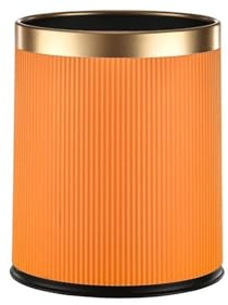RUNZE765Z Corbeille à Papier Poubelle de Salle Bain, Petite Poubelle Bureau ou Cuisine, Mince Poubelle De Bureau(Orange)