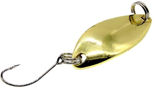 Forellenköder, Forellen Spoon mit Einzelhaken, Angeln Spoon aus Metall, Angelköder, Kunstköder Set für Hecht, Forelle, Barsch 3g/3cm