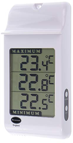 Brannan Digital Max Min Termómetro para invernadero y jardín