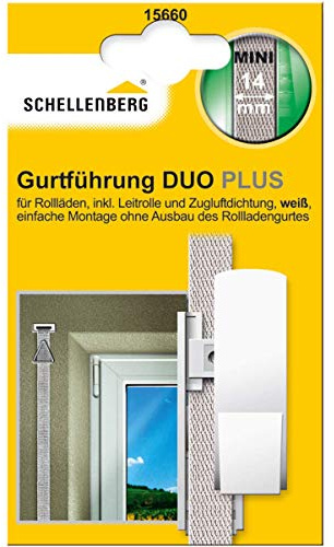 Schellenberg 15660 Gurtführung Duo Plus Mini inklusive Zugluftdichtung und Leitrolle