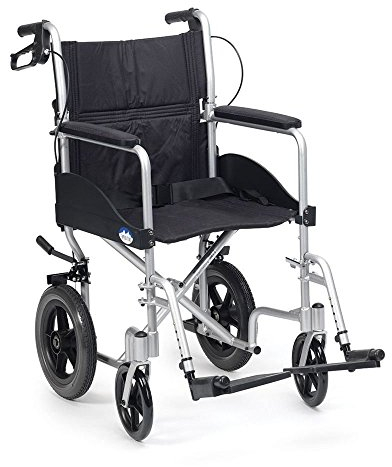 Drive Devilbiss Expedition lightweight Aluminium Transit Wheelchair with Half folding back