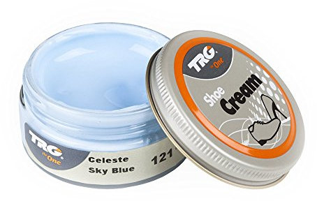 TRG Shoe Cream 1.7 Ounce Shoe Cream Amazing Vibrant Colors! | Shoe Care Leather Boots, and Leather Shoes, #21 Skyblue