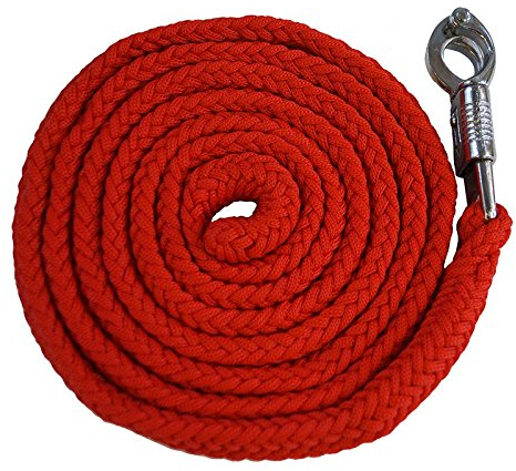 German Riding Führstrick Meadow mit Panikhaken, Länge ca 2,2m (rot)