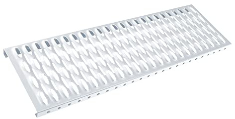 PAROTEC Laufrost Dachtritt Steigtritt - Länge: 100 cm - RAL 9006 Silber | Solides und robustes Gitterrost, zertifiziertes Stahl, Feuerverzinkt, langjährige Verwendung, glatter Rand