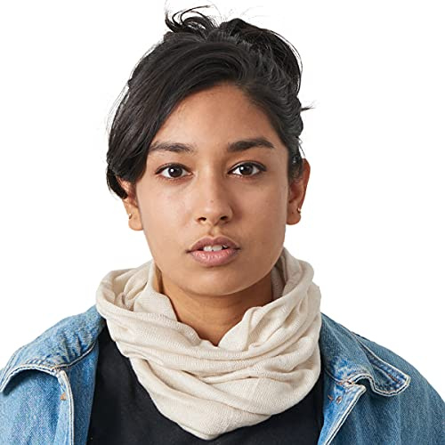 CHARM Seide Nackenwärmer Rundschal Halstuch - Damen Stirnband Kopf Halswaermer Herren Mütze