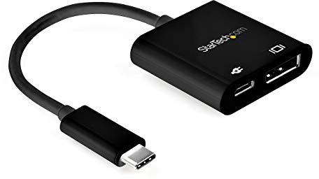 StarTech.com USB C to DisplayPort Adapter with Power Delivery - 8K 60Hz /4K 120Hz USB Type C to DP 1.4 Video Converter w/ 60W PD Pass-Through Charging - HBR3 - Thunderbolt 3 Compatible (CDP2DP14UCPB)