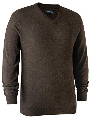 Deerhunter Kingston Knit W. V-Neck Dark Elm