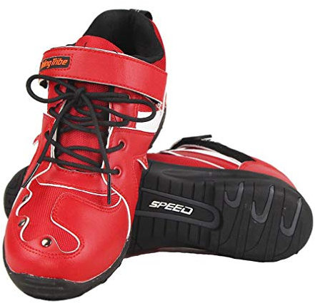 MRDEAR Motorradschuhe Sneaker, Motorradstiefel Herren Motocross Schuhe Sportschuhe Motorrad Stiefel Rutschfest Atmungsaktives Turnschuhe Sport Freizeitschuhe, Schwarz/Weiß/Rot (44 EU,Rot)