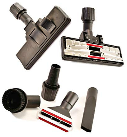 Staubsaugerdüse, Umschaltdüse für Teppich- und Glattböden mit 4-tlg. Düsenset geeignet für Clean Maxx LD-622-70 Zyklon