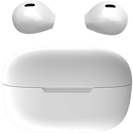 eleror Unsichtbare Mini Wireless Bluetooth Kopfhörer, Kleine Halb-In-Ear Kopfhörer für Arbeit & Alltagsnutzung, Touch-Steuerung, Leicht für Musik & Hörbücher (weiß)…