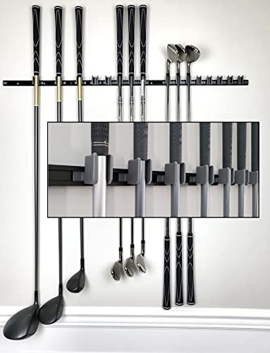 Jintech Golfschlägerhalter, Wandaufhänger, Halterung, Organizer, hält 16 Schläger auf 91,4 cm Aluminiumgestell (alle griffig)