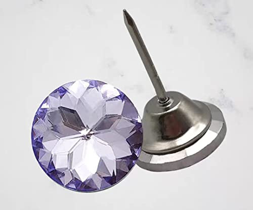 Nähknöpfe Polsterdekoration Nägel Sofanägel DIY Handwerk, 20 Stück Kristallknopf 20 mm Diamant Kristall Polsternägel Reißnägel Sofa Kopfteil Nähknöpfe Wanddekoration (Farbe: E, Größe: 20 mm 20 Stück)