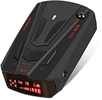 Baceyong 12V 3W 360 Degree Monitoring Speed Car LED Display Voice Alert Device, Full Frequency Reception Laser Radar Detector Vehicle Speed ​​Alarm System, for X K KU KA Band