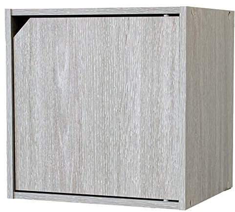 Gardenia Cubetto con Anta Libreria da Parete o da Terra per Composizione Cemento