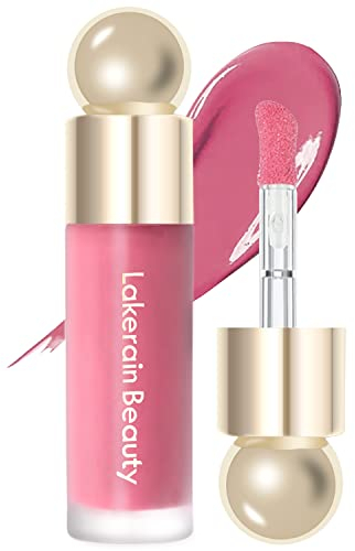 Erinde Soft Pinch Dewy Liquid Cream Blush, Velvet Silk Texture, Long-lasing, Buildable and Blendable, Moisturizing Face Blush Stick for Cheek, Liquid Blusher with Sponge 02# Pink