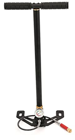 Youyijia Stirrup Pump 6000psi High Pressure 3-Stage PCP Pump Air Gun Rifle Hand Pump, Oil and Water Separator Ergonomic Handle for Camping Automobiles and Motorcycles