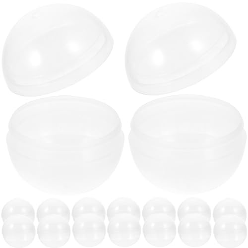 Holibanna 50 Stück Teilbare Transparente Kugeln zum Basteln Befüllen Bunte Plastikkugeln Kunststoffkugeln Befüllbare Acrylkugeln Süßigkeiten Box Anhänger Spielbälle Tischtennisbälle