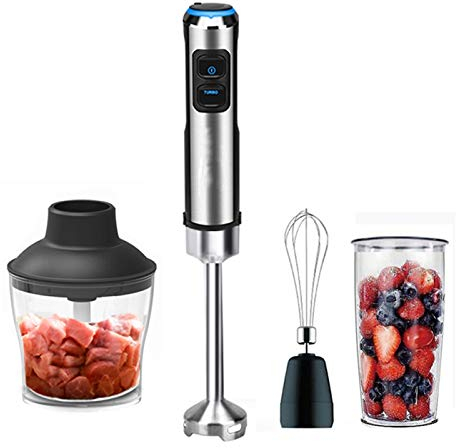 Batidora eléctrica 4 en 1 de 1500W, batidora manual de inmersión, batidora de huevos, exprimidor, picadora de carne, procesador de alimentos