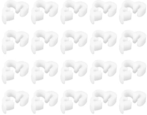 sourcing map Doppelt greifende Nylon-Schlauchschellen, 20 Stück 5-5,5 mm verstellbare doppelt greifende Kunststoff-Schlauchschelle für Kraftstoffleitungen und Sanitärinstallationen