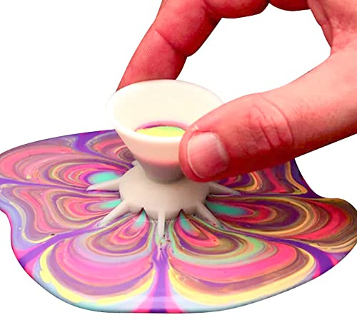 Zankie Farbausgießer, geteilter Becher, Malerei, Farbausgießer, Trichter, Trichter mit 7 Beinen, geteilter Becher, Malzubehör, wiederverwendbarer Farbausgießer, Mehrkanal-Split-Becher