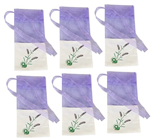 Healeved 6pezzi Sacchetti Profumati Stile Classico Con Ricamo e Bustine Vuote Per Lavanda e Erbe Aromatiche Borse Decorative Per Armadi e Viaggi