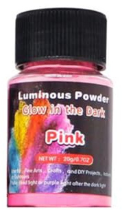 iSpchen Fluoreszierende Pulver Nachtleuchtende Pigmente Perfek für Epoxidharz Sicheres ungiftiges Fluoreszenzmittel für Schleim, Nägel, Acrylfarbe, Kunst, Basteln,Rosa Pulver 30g/Flasche