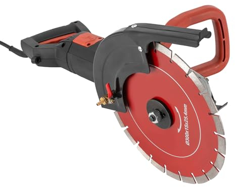 Betonsäge Elektrische Steinsäge 3000W Steinschneidemaschine mit 12 inch Diamantblatt 4300r/min Steintrennsäge Nassschneider, 110 mm Schnitttiefe, 2xSägeblätter, Wassersaugpumpe