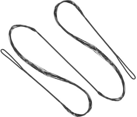 PATIKIL Recurve Bogensehne, Bogenschießen Bogensehnen Ersatz 14 Stränge Langbogen Sehne Bogenschnur für Universelle Recurvebogen Bogensportausrüstung, Schwarz AMO 54 (Tatsächlich 50)