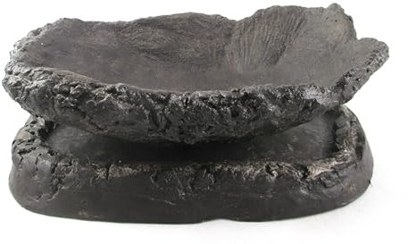 Bonsaischale + Untersetzer Bonsai Schale Bogenschale Pflanzschale Waldschale Landschaftsschale anthrazit 24x18x5,5cm (20925)