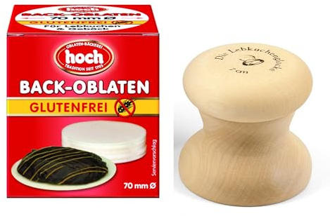 Lebkuchenglocke | Das Original | Lebkuchenformer Starter-Set 7 cm | inkl. glutenfreie Oblaten | idealer Helfer zum Backen von perfekten Lebkuchen, Makronen und Plätzchen