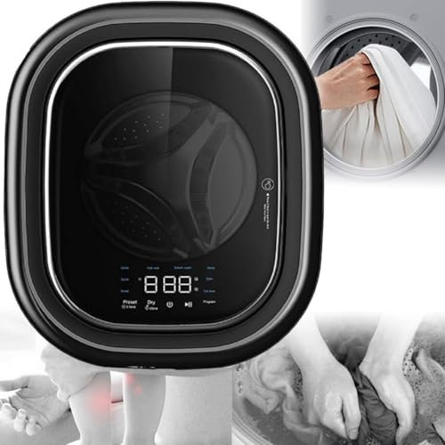Mini lavadoras de tambor de pared, lavadora de carga frontal con capacidad de 3 kg, lavadora y secadora completamente automáticas, para viajes, apartamentos, dormitorios, calcetines, ropa interior