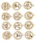 VILLCASE 12stücke Zodiac Sign Charms Aus Legierung Diy Schmuck Anhänger Für Bastelarbeiten Modischer Anhänger Ornamente Sternzeichen Hängende