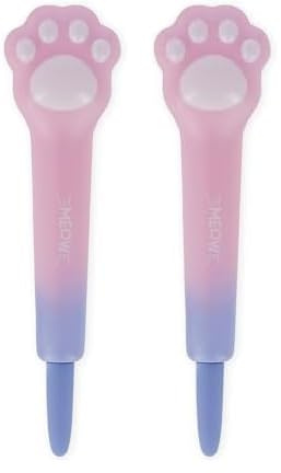 LEGAMI, Anti-Stress-Gelstift – Squeezies, Schreibwaren zum Entspannen, Konzentration, Anti-Stress, super weich, blaue Tinte, Durchmesser der Spitze 1 mm, Thema Kitty (Packung mit 2)