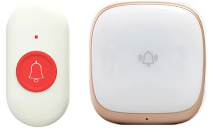 RuiJOTWAT 1Pc Wireless Caregiver Pager, Pulsante di Chiamata di Allarme per Anziani, Pulsante di Allarme di Emergenza Personale per Anziani/Famiglia/pazienti