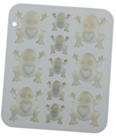 Housoutil Moule en Silicone Grenouille pour Décoration de Gâteau et Chocolat, 11 Tailles Différentes, Facile à Utiliser, Matériau Silicone, pour Halloween et Pâtisserie Créative