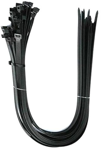 Senshuomy Premium Heavy Duty Cable Ties, 50 Pack 450mm × 4.8mm(Black)